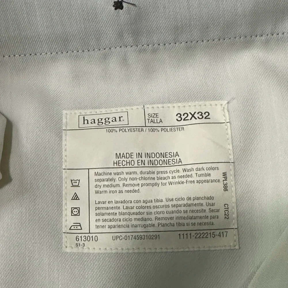 Haggar Microfiber Pleated Men's Brown Dress Pants Size 32x32 NWT